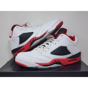 Air Jordan 5 Retro Low FIRE RED 819171-101 Size 13 WORN